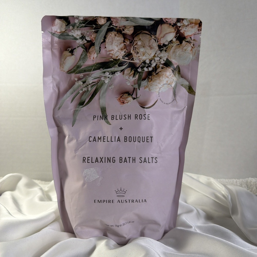 Empire Australia Pink Blush Rose Bath Salt 35.3 Oz New Sealed